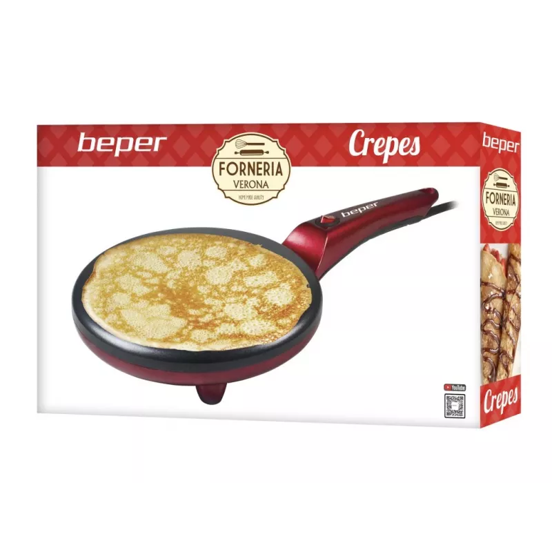Blyninė Crepe maker Beper BT.710Y - elektrinė blynų keptuvė su nelipnia danga