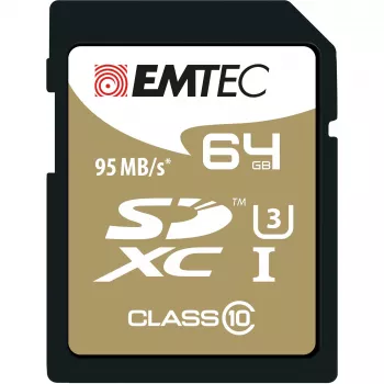 EMTEC Speedin SDXC UHS-I atminties kortelė 64GB, UHS Class 3 / Class10 (ECMSD64GXC10SP)