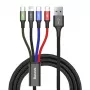 USB laidas Baseus Fast 4in1 2xUSB-C / Lightning / Micro 3.5A 1,2m (juodas)