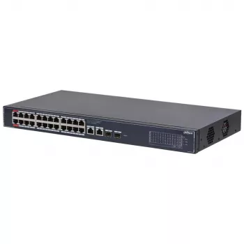 Dahua SG4028LP valdomas L2 Gigabit Ethernet (10/100/1000) PoE jungiklis, juodas