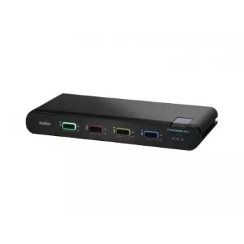 Belkin 4P Sngl Head DP/HDMI į DP/HDMI vaizdo saugus stalinis KVM jungiklis PP4.0 (F1DN104KVM-UN-4)