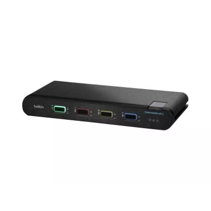 Belkin 4P Sngl Head DP/HDMI į DP/HDMI vaizdo saugus stalinis KVM jungiklis PP4.0 (F1DN104KVM-UN-4)
