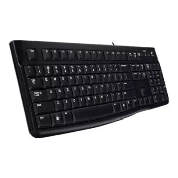 Logitech Desktop MK120, laidinis, USB, QWERTZ, juodas, su pele