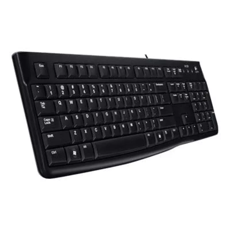 Logitech Desktop MK120, laidinis, USB, QWERTZ, juodas, su pele