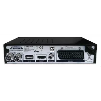 Set-top dėžutė ESPERANZA EV106R kabelinis imtuvas DVB-T2 / DVB-C HEVC H.265, HDMI, USB, PVR, Dolby Digital, 174–790 MHz, juoda