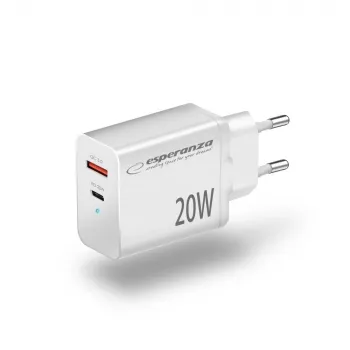 Esperanza EZC105W sieninis įkroviklis 20W Baltas