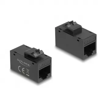 DeLOCK 90638 keystone modulis Flat Black RJ-45