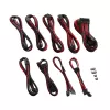 Maitinimo laidų rinkinys CableMod PRO Series ModMesh C-Serie, skirtas Corsair RMi/RMx – juodi/raudoni pinti laidai