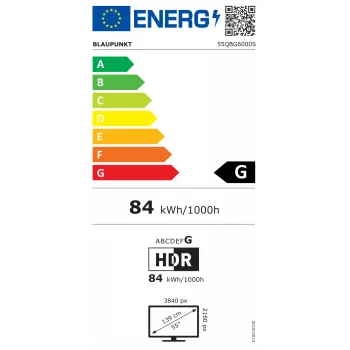 Blaupunkt QLED televizorius 55QBG6000S 55 colių Smart TV Google TV juodas