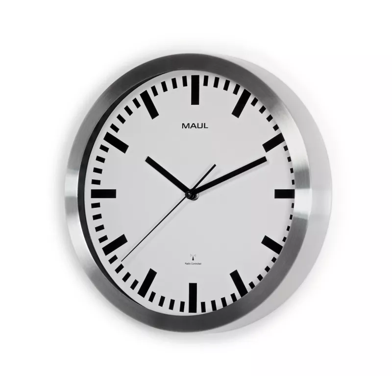 MAULpilot sieninis laikrodis - AA - 1,5 V - aliuminis - baltas - aliuminis - stiklas - 30 cm (9063308)
