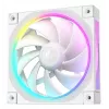 12 cm korpuso ventiliatorius DeepCool FL12 WH — 3 vnt. rinkinys, 120×120×25 mm, 2150 RPM, 55 CFM, Fluid Dynamic Bearing, PWM, kelių spalvų LED, 4 kontaktų