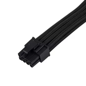 SilverStone PP07E - Spannungsversorgungs-Verlängerungskabel - 8-poliger PCIe Power (6+2) (M) zu 8-poliger PCIe Power (W) - 30 cm - Schwarz (SST-PP07E-