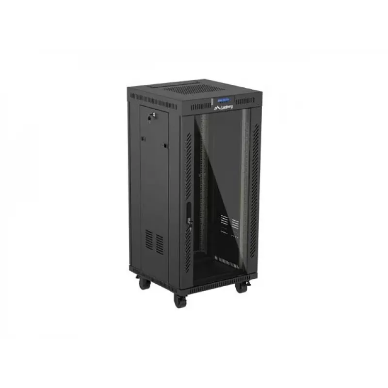 Stovimas serverio spintos rėmas LANBERG FF01-6624-12BL 24U 19 colių 600×600 mm, IP20, 1200 kg, juodas