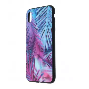 Apsauginis stiklinis dėklas Tellur iPhone XS Max su atspausdintu palmių raštu