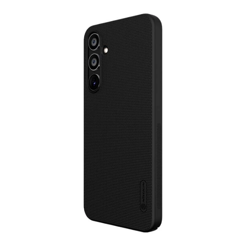 Apsauginis dėklas telefonui Nillkin Super Frosted Shield Pro, Samsung Galaxy A35, juodas, plonas, galinė ir šoninė apsauga, tikslūs išpjovimai