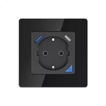 Sieninis kištukinių lizdų rinkinys Extralink Smart Life Pro 230V su 1x USB-A ir 1x USB-C
