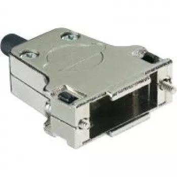 Harting D-SUB gaubtas, 15 kontaktų, metalinis, 180°, sidabrinis, 09 67 015 0344
