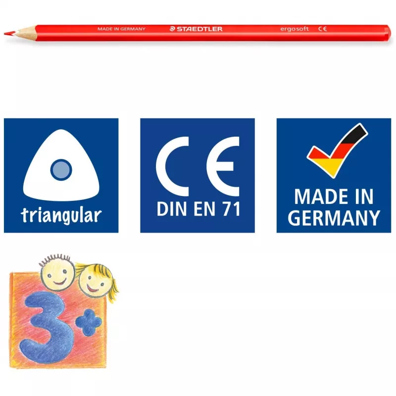 Spalvoti pieštukai Staedtler Ergosoft 157 Multicolour 36 vnt.
