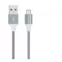 USB duomenų kabelių rinkinys Devia Pheez Series — Micro USB, 3 vnt. (25 cm, 1 m, 2 m) Pilka