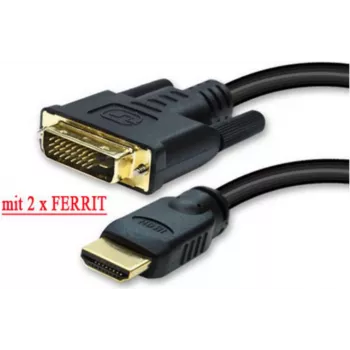 HDMI į DVI laidas ShiverPeaks 77485-RE, 5 m, auksuoti kontaktai