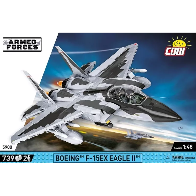 Cobi statybiniai blokeliai Boeing F-15EX Eagle II modelio rinkinys COIB-5900, kolekcinis mastelio konstravimo rinkinys