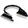 Thermaltake PCI-E 4.0 dvigubo 90° kampo riser kabelis, 40 cm, juodos spalvos