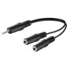 Microconnect AUDLL02 garso kabelis 0,2 m 3,5 mm 2 x 3,5 mm juodas