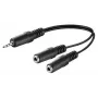 Microconnect AUDLL02 garso kabelis 0,2 m 3,5 mm 2 x 3,5 mm juodas