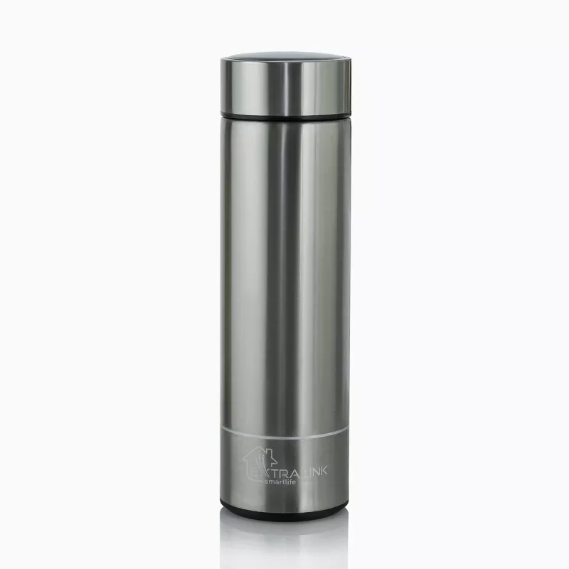 Extralink Smart Travel Mug Sidabrinis, Termo puodelis su LED ekranu