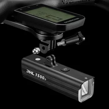 Rockbros RHL1500 priekinis dviračio žibintas, 1500 lm, 5000 mAh, IPX6, juodas
