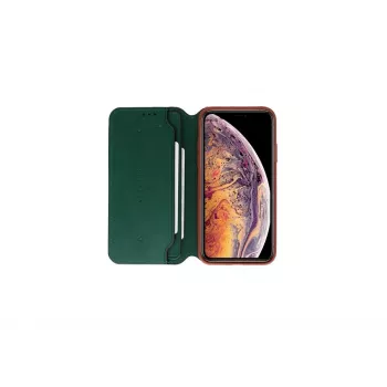 Smart Folio Dėklas VixFox, skirtas Huawei P20 – miško žalios spalvos apsauginis užvalkalas su atlenkiamu dangteliu