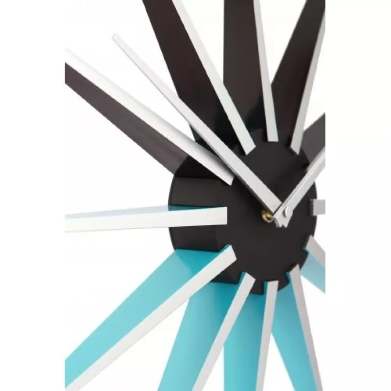 NeXtime Nova 3051bl sieninis laikrodis, Ø50 cm, juodas/mėlynas
