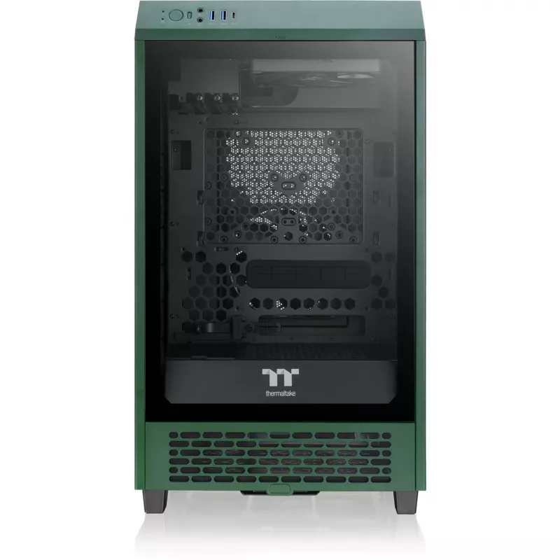 Thermaltake The Tower 200 Mini Tower korpusas, tamsiai žalias, grūdintas stiklas