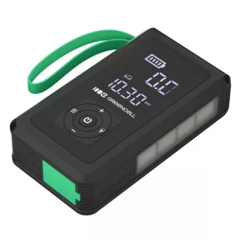 Power bank Green Cell CJSGC03 8000 mAh Li‑Jon, OLED ekranas, USB‑C ir USB‑A, 500 mA išėjimas, įmontuotas žibintuvėlis