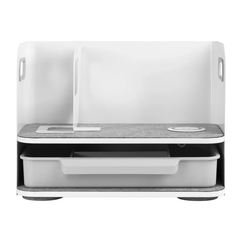 Stalo organizatorius su stalčiumi ir belaidžiu įkrovikliu Ergo Office, baltas, max. 10 kg, ER-441