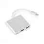 USB grafikos adapteris GEMBIRD A-CM-HDMIF-02-SV, HDMI išvestis, iki 3840×2160, sidabrinis, 58.5×51×11.6 mm