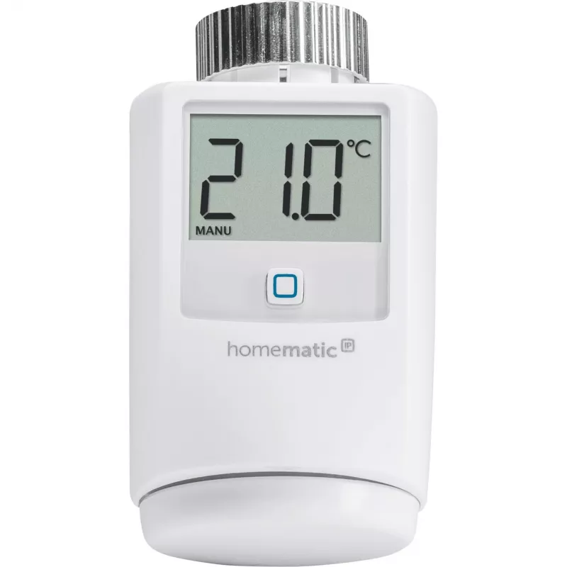 eQ-3 AG Homematic IP HMIP-eTRV, RF, 868,3 MHz, Baltas, M30 x 1,5, IP20, Skaitmeninis