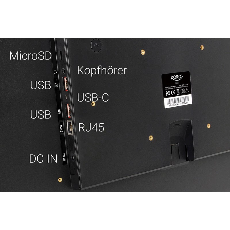 XORO MegaPAD 2404v7 24 colių (60,96 cm) planšetė 64 GB juoda Android - 64 GB (XOR400667)