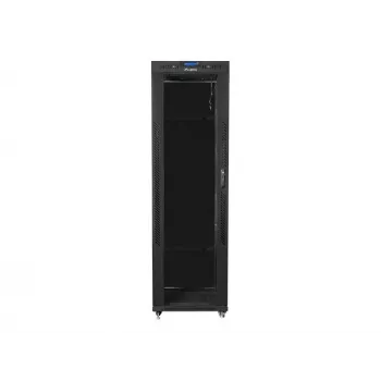 Stovimas serverio spintos stovas LANBERG 42U FF01-6842-12BL 600×800×2127,5 mm, 1200 kg, IP20, raktinis užraktas, ratukai