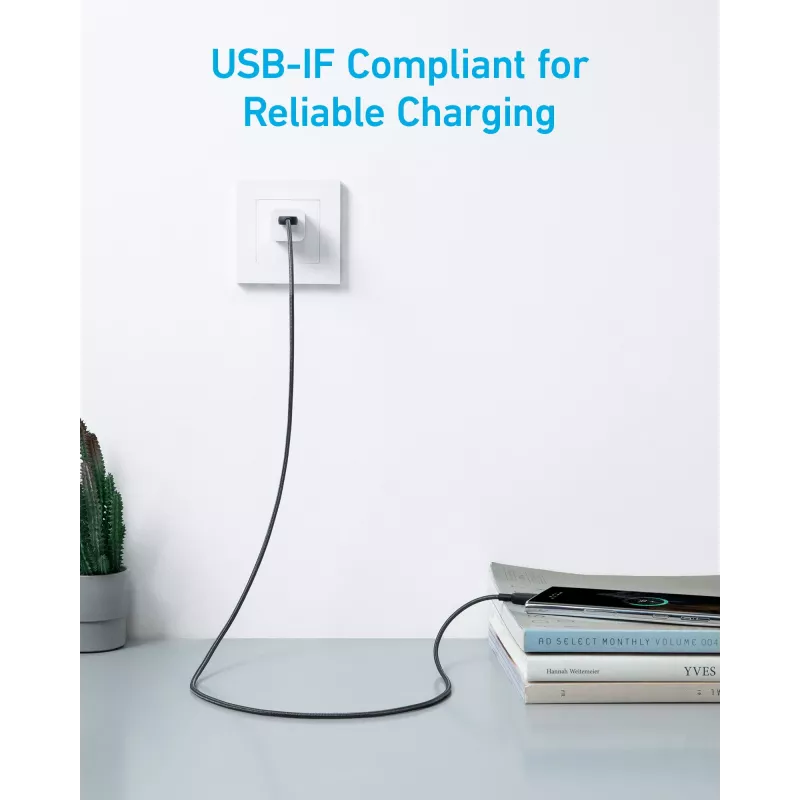 Anker Innovations 322 USB-A į USB-C laidas nailoninis 1,8 m juodas - laidas - skaitmeniniai/duomenys