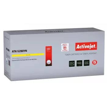 Tonerių kasetė ActiveJet ATK-5280YN geltona, suderinama su Kyocera, 11 000 puslapių, vienetinė pakuotė