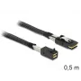 SAS kabelis DeLOCK 83388, 0,5 m, Mini SAS HD SFF-8643 – Mini SAS SFF-8087