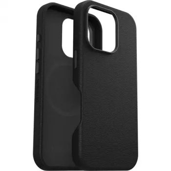 OtterBox Symmetry Kaktusleder dėklas, skirtas iPhone 16 Pro, juodos pelenų spalvos