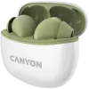 CANYON TWS-5 belaidės ausinės, žalios, Bluetooth 5.3, lietimui jautrūs valdikliai, USB-C įkrovimas