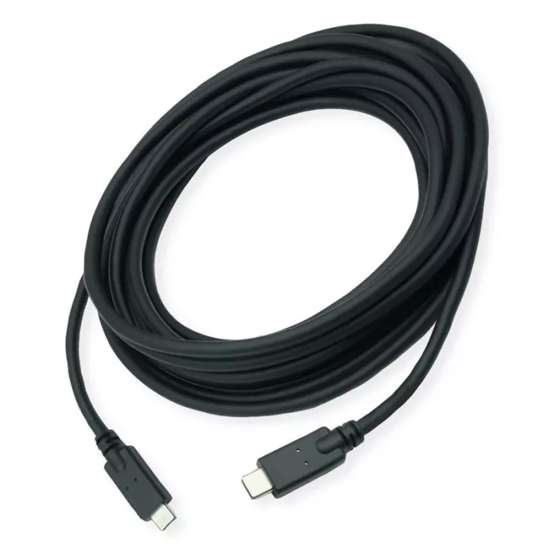 ROLINE USB 3.2 Gen 2 suderinamas laidas C-C ST/ST 10Gbit/s Emark 85W juodas 7 m