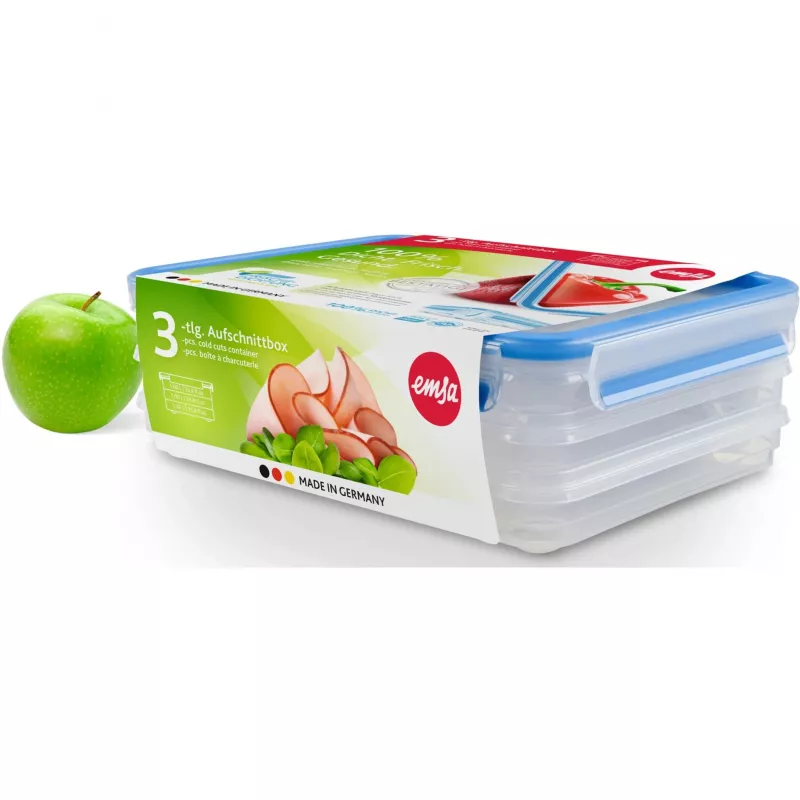 EMSA 508556 kvadratinis maisto indas 1 L skaidrus 1 vnt.