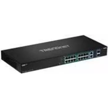 TRENDnet TPE-BG182G - valdomas jungiklis - 8 x 10/100/1000 (UPOE/4PPoE) + 8 x 10/100/1000 (PoE+) + 2 x SFP - montuojamas į stelažą - UPOE/4PPoE/PoE+ (440 W)