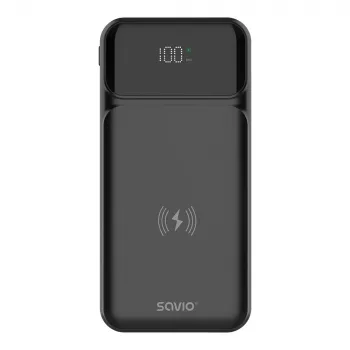 Savio BA-09 10000 mAh belaidis įkroviklis (LiPo) juodas