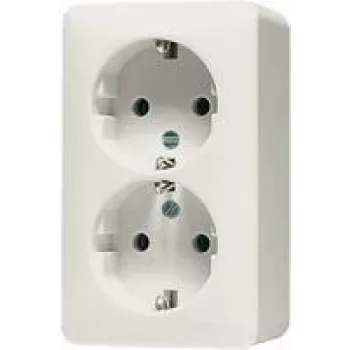 JUNG Schuko kištukinis lizdas 6020A AP600 2-jų vietų baltas 6020A (6020A)
