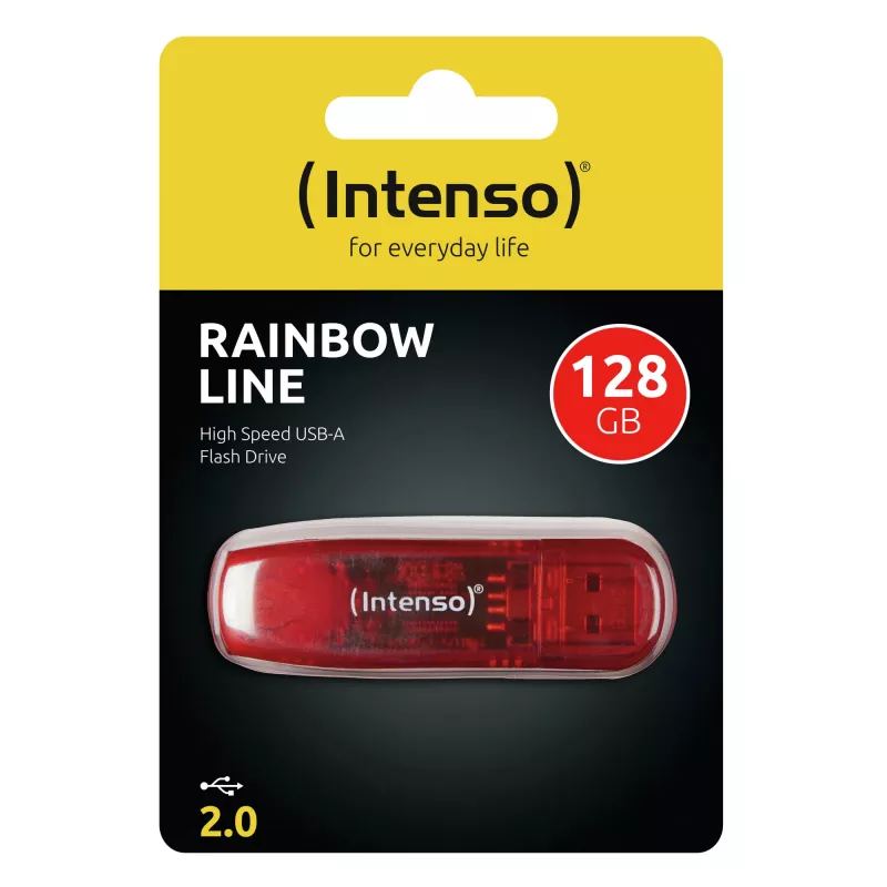 USB atmintukas Intenso 128 GB USB Type-A 2.0 Raudonas permatomas